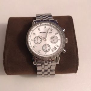 Michael Kors Silver watch with diamonds